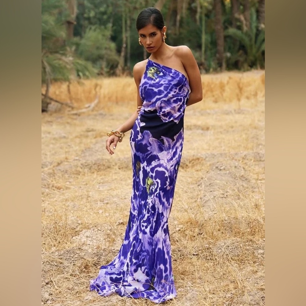 Rat & Boa Simonetta Purple One-Shoulder Dress